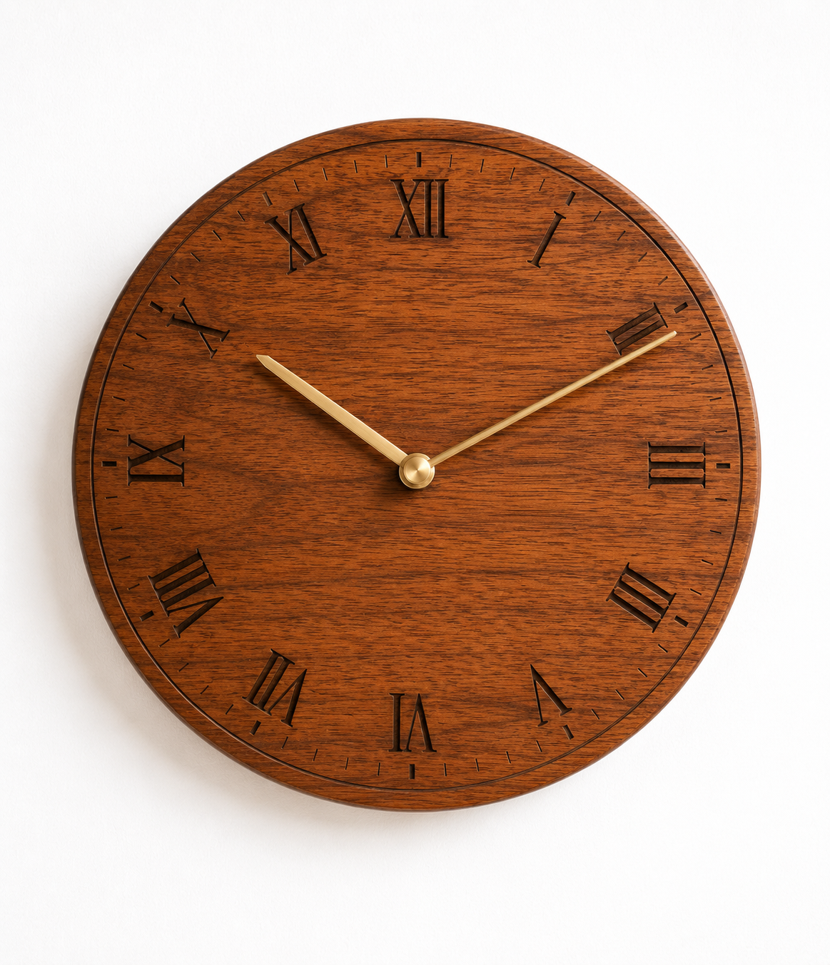 Handcrafted Teak Wood Wall Clock